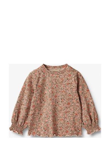 T-Shirt L/S Norma Tops T-shirts Long-sleeved T-shirts Pink Wheat