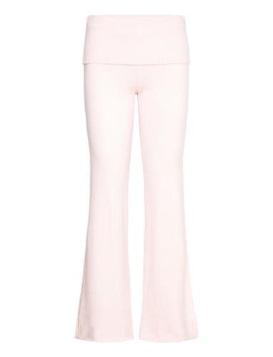 Knitted Lounge Trousers Pyjamasbukser Pysjbukser Pink Gina Tricot