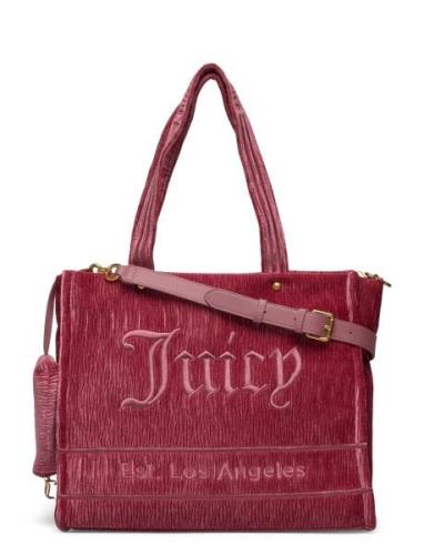 Iris Crinkled Velvet Large Shopping Shopper Veske Red Juicy Couture