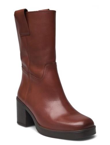 Julenbna Shoes Boots Ankle Boots Ankle Boots With Heel Brown UNISA