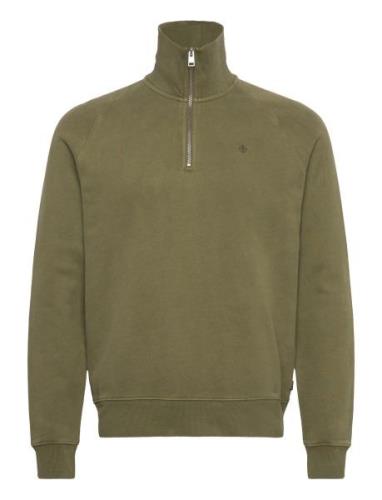 Maryon Half Zip Washed Sweatshirt Designers Sweat-shirts & Hoodies Swe...