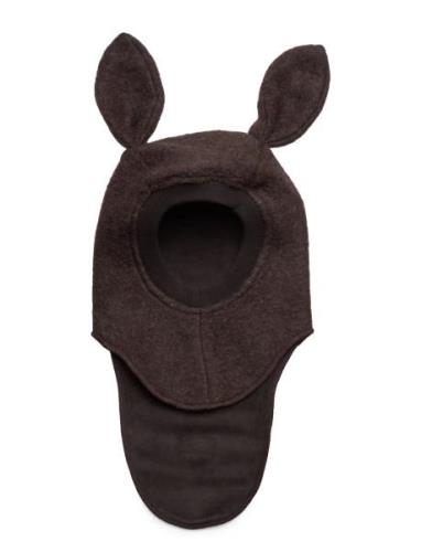 Balaclava Ears Wool Accessories Headwear Balaclava Brown Huttelihut