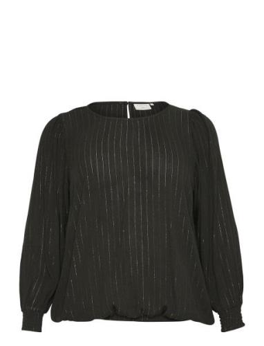 Kclio Blouse Tops Blouses Long-sleeved Black Kaffe Curve