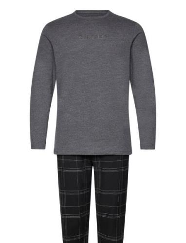 L/S Pant Set Pyjamas Grey Calvin Klein