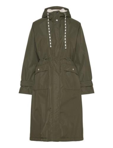 Sheall Coat Long Outerwear Parka Coats Khaki Green Lollys Laundry