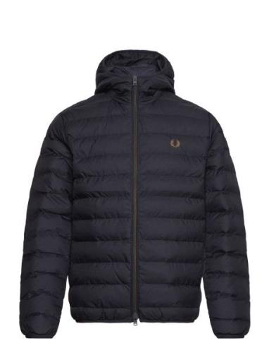 Hooded Insulated Jacket Fôret Jakke Navy Fred Perry