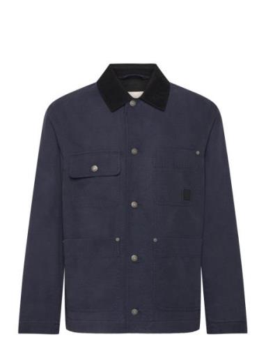 Cotton Work Jacket Tynn Jakke Navy GANT