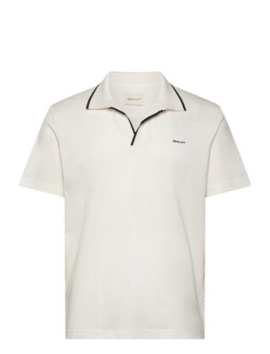 Tipping Collar Polo Tops Polos Short-sleeved White GANT