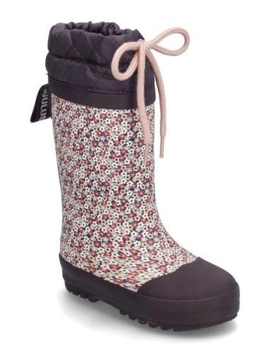 Rainboots With Woollining Shoes Rubberboots High Rubberboots Purple AN...