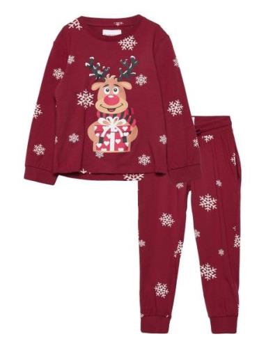 Rudolph’s Cute Pyjamas Red Kids Pyjamas Sett Multi/patterned Christmas...