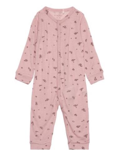 Jumspuit Langermet Bodysuit Pink Fixoni