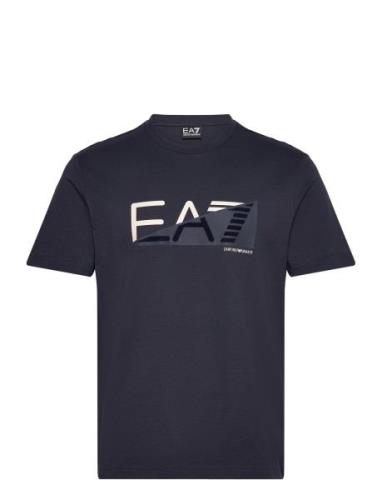 T-Shirt Tops T-shirts Short-sleeved Navy EA7