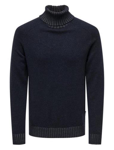 Onseddy Reg 7 Wool Roll Knit Tops Knitwear Turtlenecks Navy ONLY & SON...