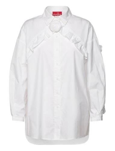 Bloomingcras Shirt Tops Shirts Long-sleeved White Cras