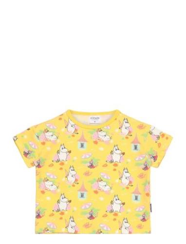 Beach T-Shirt Tops T-shirts Short-sleeved Yellow MUMIN