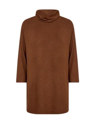 Sc-Biara Tops Knitwear Turtleneck Brown Soyaconcept