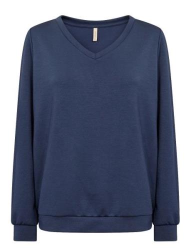 Sc-Banu Tops Sweat-shirts & Hoodies Sweat-shirts Blue Soyaconcept