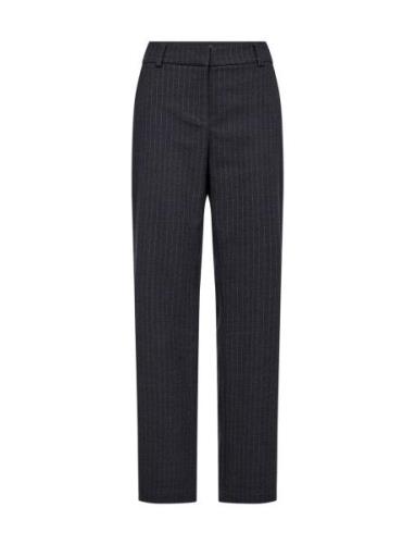 Sc-Isabelle Bottoms Trousers Straight Leg Navy Soyaconcept