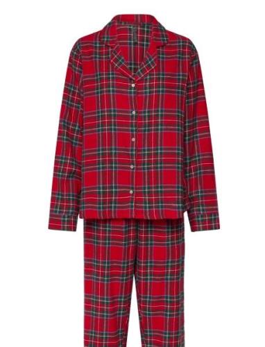 Pj Flannel Twill Check Pyjamas Red Hunkemöller