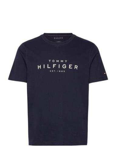 Big Hilfiger Tee Tops T-shirts Short-sleeved Navy Tommy Hilfiger