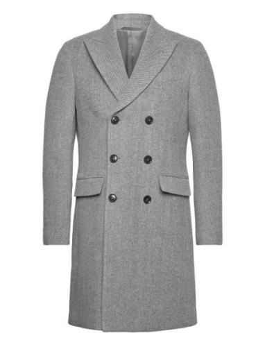 Coat Ullfrakk Frakk Grey United Colors Of Benetton