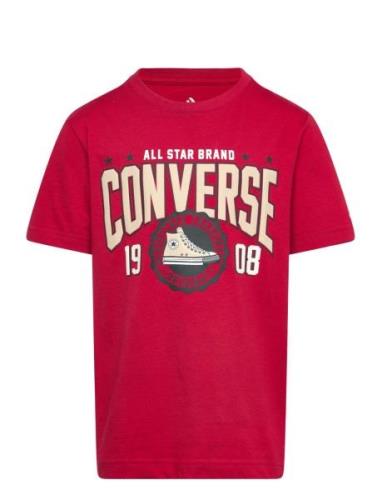 Converse Collegiate Crest Tee Tops T-shirts Short-sleeved Red Converse