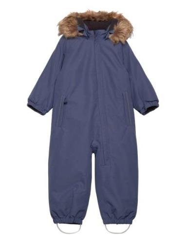 Coverall W. Fake Fur Outerwear Coveralls Snow-ski Coveralls & Sets Blu...