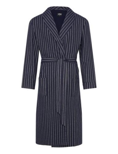 Jbs Bathrobe Flannel Morgenkåpe Badekåpe Navy JBS