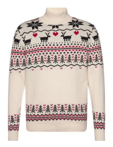 The Greenlandish Christmas Sweater Tops Knitwear Turtlenecks Cream Chr...