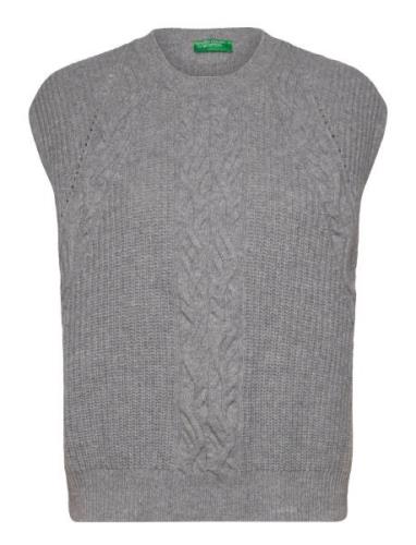 Sleeveless Sweater Vests Knitted Vests Grey United Colors Of Benetton