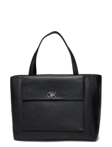 Ck Medium Shopper W/Pocket Shopper Veske Black Calvin Klein