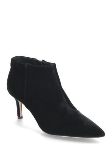 Lizie Velvet Bootie Shoes Boots Ankle Boots Ankle Boots With Heel Blac...