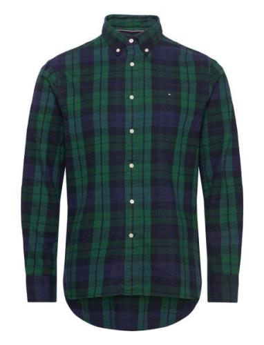 Brushed Blackwatch Chk Rf Shirt Tops Shirts Casual Green Tommy Hilfige...