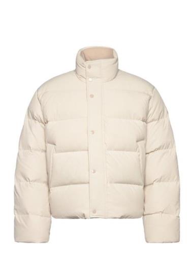 Anf Mens Outerwear Fôret Jakke Cream Abercrombie & Fitch