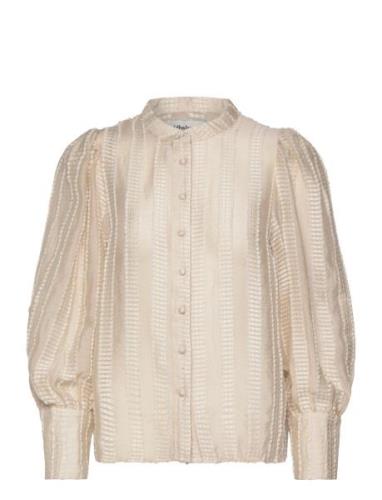 Rorall Shirt Ls Tops Shirts Long-sleeved Cream Lollys Laundry