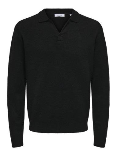 Onsraymond Reg 12 Resort Knit Tops Polos Long-sleeved Black ONLY & SON...