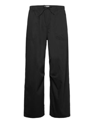 Loose Twill Trousers Bottoms Trousers Casual Black Weekday