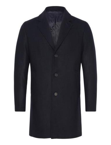 Lightweight Recycled Wool Coat Ullfrakk Frakk Navy Mango