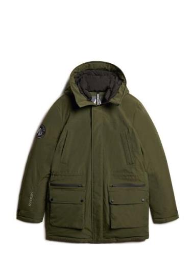 City Padded Parka Jacket Parkas Jakke Khaki Green Superdry