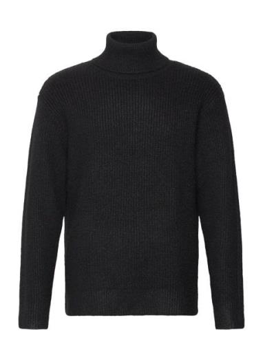 Relaxed Wool Blend Turtleneck Tops Knitwear Turtlenecks Black Weekday