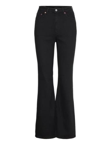 Curve High Flared Jeans Bottoms Jeans Flares Black Weekday