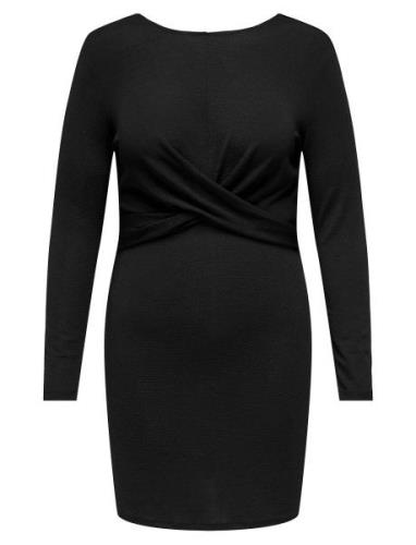 Carqueen L/S Glitter Twist Dress Jrs Bf Kort Kjole Black ONLY Carmakom...