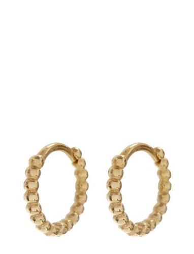 The Mini Continuous Beaded Huggies-Gold Accessories Jewellery Earrings...