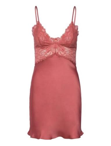 Sd Satin Lace Ali Bodies Slip Pink Hunkemöller