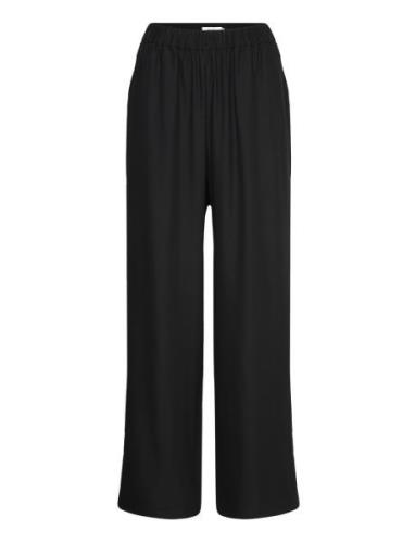 Maria Long Trousers Bottoms Trousers Wide Leg Black Stylein