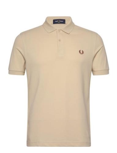 The Fred Perry Shirt Tops Polos Short-sleeved Cream Fred Perry