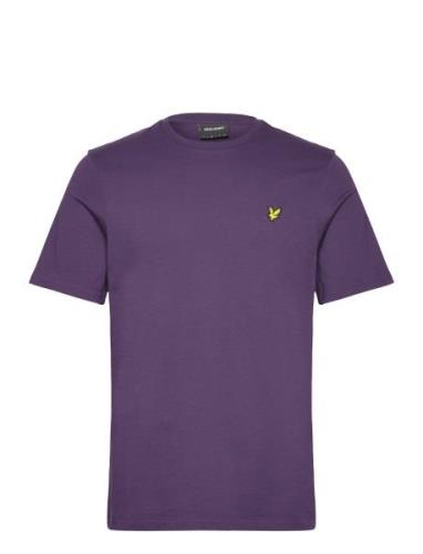 Plain T-Shirt Tops T-shirts Short-sleeved Purple Lyle & Scott