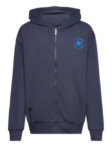 Zh-Full Zip Hoody Sport Sweat-shirts & Hoodies Hoodies Navy Converse