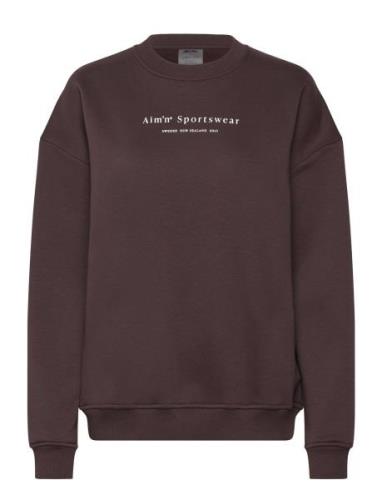 Serif Sweatshirt Sport Sweat-shirts & Hoodies Sweat-shirts Brown Aim´n