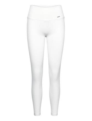 Off-White Ribbed Seamless Tights Sport Running-training Tights Seamles...